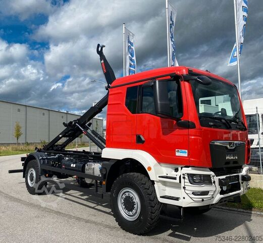 Anden MAN TGM 18.250 4x4 /Abroller/Hiab/NL 9,3 to/3-Sitze