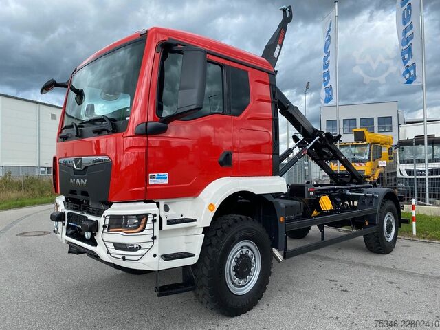 Anden MAN TGM 18.250 4x4 /Abroller/Hiab/NL 9,3 to/3-Sitze