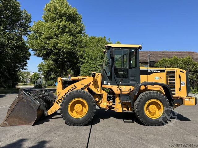 Cargador de ruedas Hyundai HL730-9A 4X4 Radlader Mulch-/Klappschaufel KLIM...