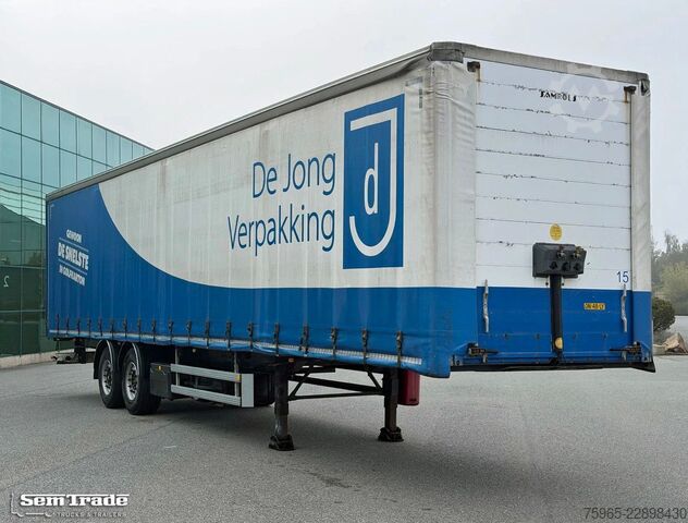 Semi-reboque aberto com lona SAMRO SR233 2-AXLE CURTAINS LIFT AXLE DISC BRAKES HOLL