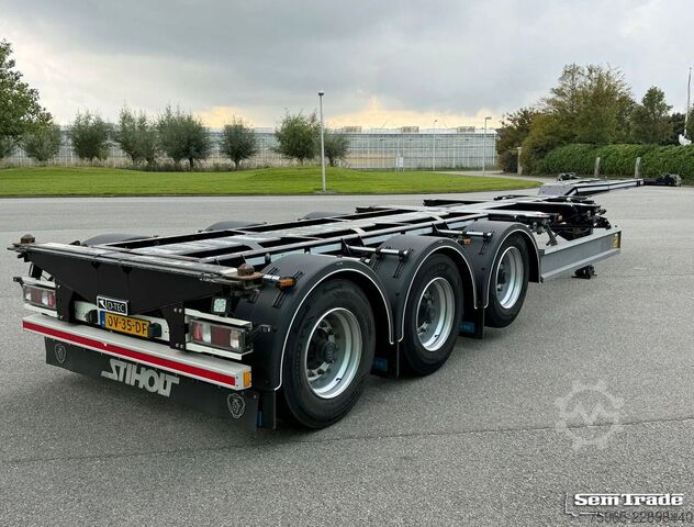 Semi-reboque porta-carroçaria amovível D-TEC PORTMASTER VCC-01 FRONT + BACK SLIDER 20, 30, 40