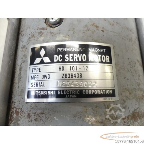 Mitsubishi Motor Mitsubishi HD 101-12 Servomotor Z636438 SN: N25439022