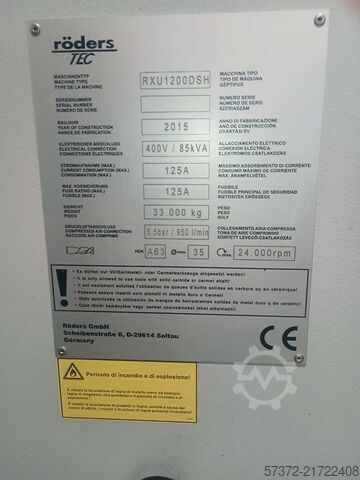 Mașină de frezat CNC cu 5 axe Röders RXU 1200 DSH