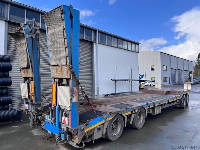 Dieplader oplegger SCHWARZMÜLLER 4 Achser - hydraulische Rampen - 3m möglich