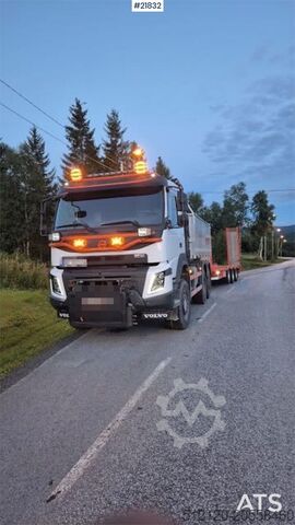 Tipper Volvo FMX 6x6 plow rigged dump truck w/ 9.5 t/m crane, 2