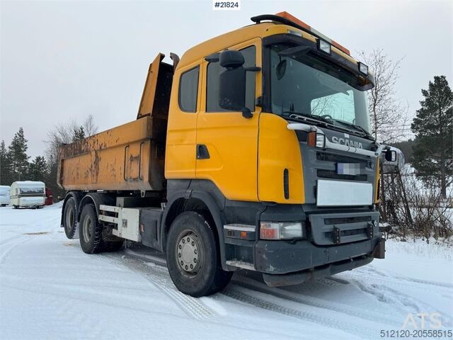 Tipper Scania R500 Tipper Truck, Snow Plow Equipped, with Underb