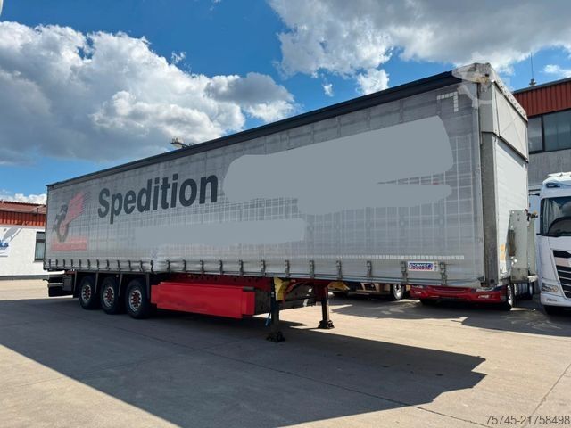 Auflieger mit Pritsche & Plane SCHMITZ CARGOBULL SCB*S3T *  * LIFTACHSE * PALLETENKASTEN *