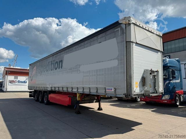 Auflieger mit Pritsche & Plane SCHMITZ CARGOBULL SCB*S3T *  * LIFTACHSE * PALLETENKASTEN *