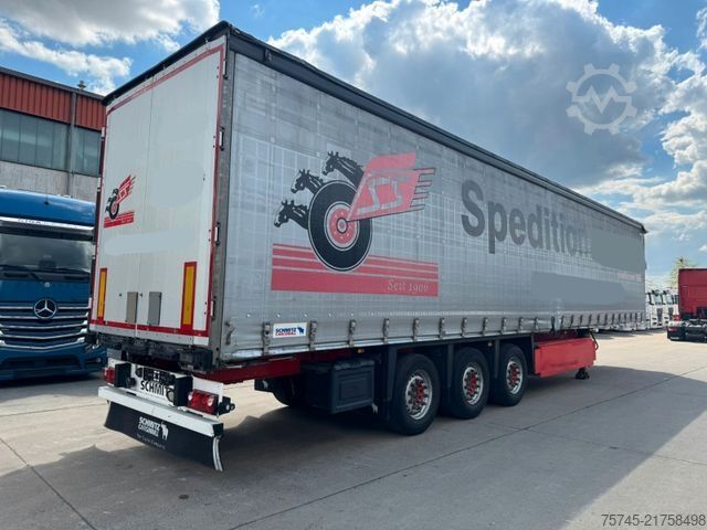 Auflieger mit Pritsche & Plane SCHMITZ CARGOBULL SCB*S3T *  * LIFTACHSE * PALLETENKASTEN *