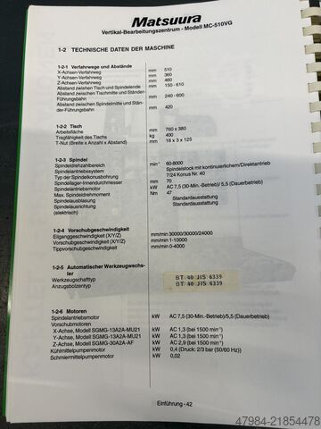 Vertikální obráběcí centrum MATSUURA MC 510 VGM