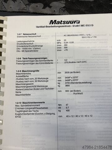 Vertikální obráběcí centrum MATSUURA MC 510 VGM