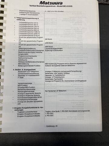 Vertikální obráběcí centrum MATSUURA MC 510 VGM
