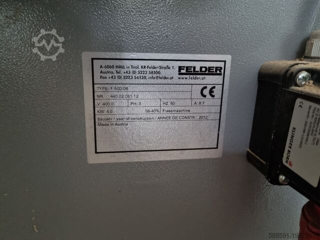 Freesmachine met draaibare as Felder F500 schwenkbar