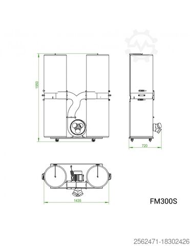 Mobile Absauganlage Vorführmaschine Hans Schreiner FM300S