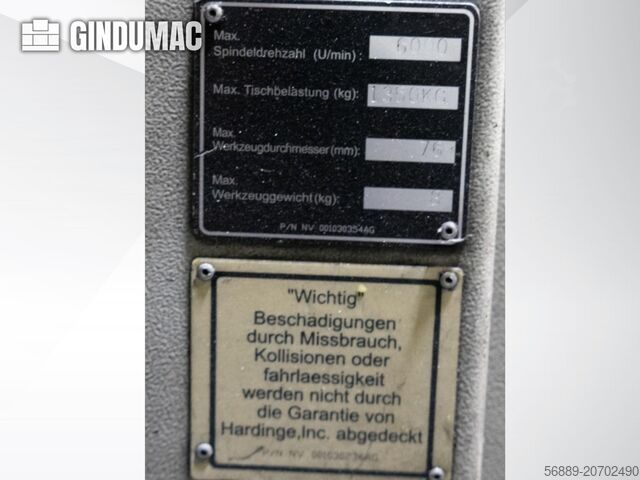 Vertical Machining Centre Hardinge Bridgeport MMD VMC1250 P3