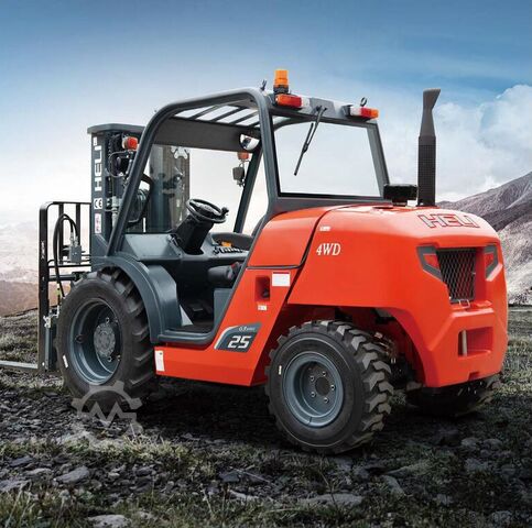 Terenowy wózek widłowy z silnikiem Diesla Heli CPCJ25 - Gelände kompakt - 2,5t 3,7m Hub Triplex KUBOTA