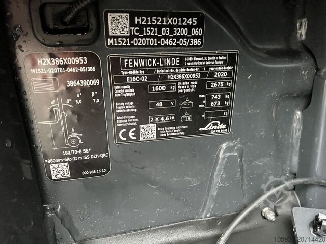 Elektrikli 3 tekerlekli forklift Linde E16C-02