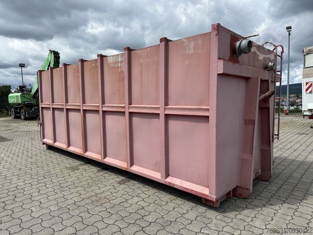 Haakarm vrachtwagen MERCEDES-BENZ Wassercontainer / Mulde 30 cbm Silo für Abrollk