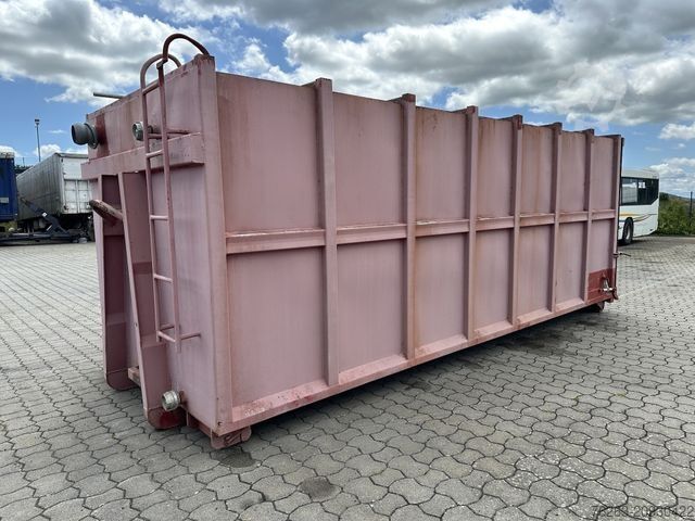 Haakarm vrachtwagen MERCEDES-BENZ Wassercontainer / Mulde 30 cbm Silo für Abrollk