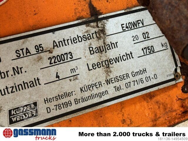 Poljoprivredna mašina Küpper-Weisser STA 95 Salzstreuer, ca. 4m³