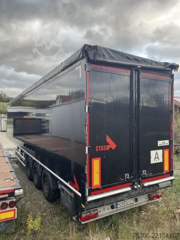 Sættevogn med walking floor STAS ecoSTAR 90 cbm, Lenkachse, Hydraulisches Verdeck
