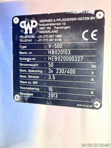 Tészta mérlegelő WP Haton V500