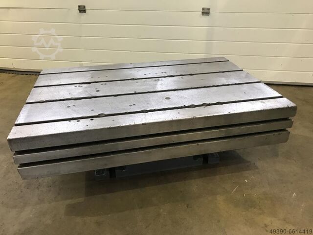 Aufspanntisch mit T-Nuten, Aufspannwürfel, Aufspannplatte, Aufspannklotz, Nutentisch, für Radialbohr  1200 x 800