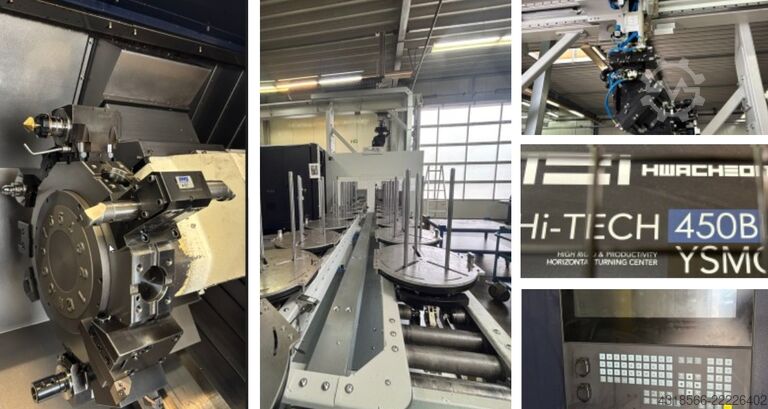 Centro de torneado y fresado CNC Hwacheon Hi-TECH 450BL YSMC  Automatisierung