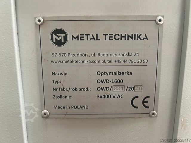 Optimalizace příčného řezacího zařízení Metal Technika Optymalizerka OWD-1600