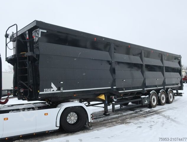 Tipper semitrailer Stas S300CX Ferrostar Steel 86m³ 2x Liftachse