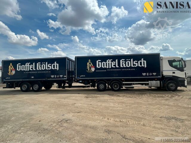 Camión de bebidas Iveco Starlis AS260S42/2x LBW/Schwenkwand/Boese Anhäng
