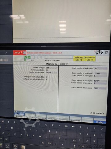 Horisontalt bearbejdningscenter SW BA W02-22i 4Axis