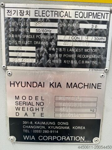 CENTRU DE PRELUCRARE VERTICAL Hyundai WIA tools HI-V410D