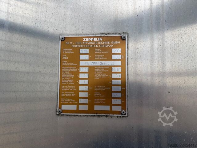 Silos in acciaio inox Zeppelin Edelstahlsilos 70 m³