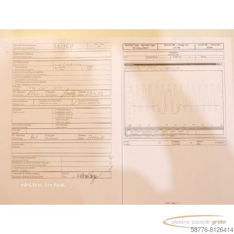 GMN-component GMN TSE 240 cg - SP: 3000-5000 Umin. / 37 Anbauschleifspindel  !