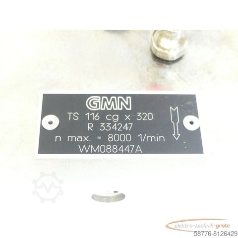 GMN-component GMN TS 116 cg x 320 WM088447A SP: 8000 Umin. SN:R334247 - ! -
