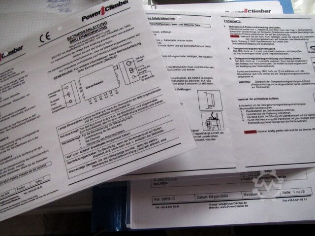 Toegangssysteem voor gevels Gevellift POWER CLIMBER BMU - WC
