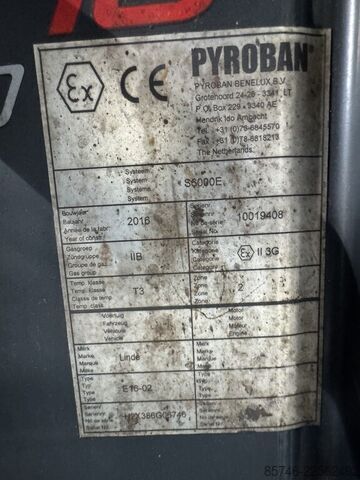 E 16 - 386 / 02 Evo * ATEX EX * PYROBAN 3G / Z2 * Mât triplex FFL !! LINDE E 16 - 386 / 02 Evo * Atex EX * PYROBAN 3G / Z2 * Triplex FFL !!