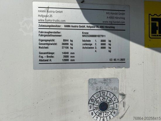 Alçak şasi dorse KRONE KüHLAUFLIEGER, TK SLXI 300, LIFTACHSE, DOPPELSTOCK, BLUMENBREITE