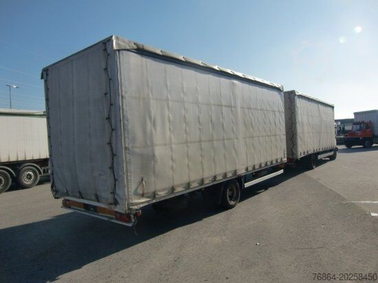 Tenteli düz yataklı kamyon MAN LE 8.220 4X2 BL PLANENAUFBAU + ANHäNGER KOMPLETTZUG