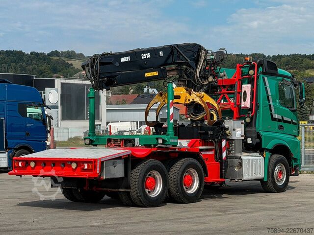 Φορτηγό μεταφοράς ξυλείας MERCEDES-BENZ AROCS 3363 *HOLZTRANSPORTER * LOGLIFT 251S /6x4