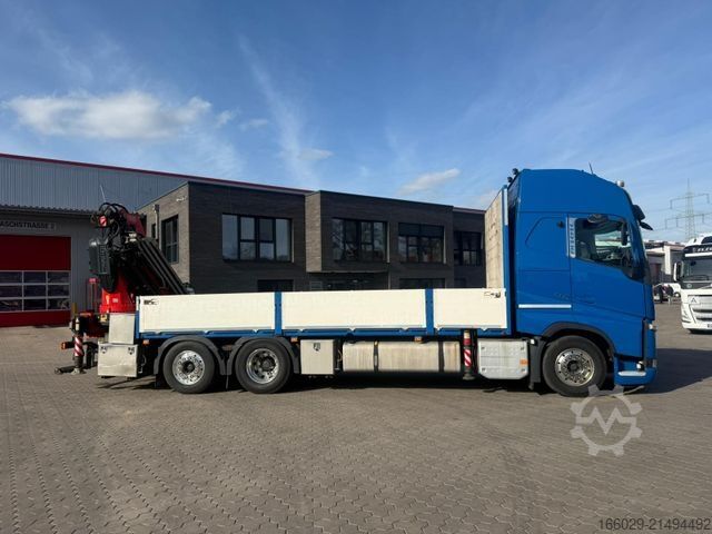 LKW mit Pritsche (offen) VOLVO FH 500 6x2 Container Pritsche Fassi F455 Kran