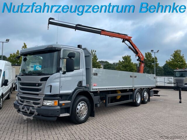 Lastbilsmonterad kran SCANIA P 320 BL 7.4m Pritsche/ Atlas 126.3+FB/ 10m=1.4t
