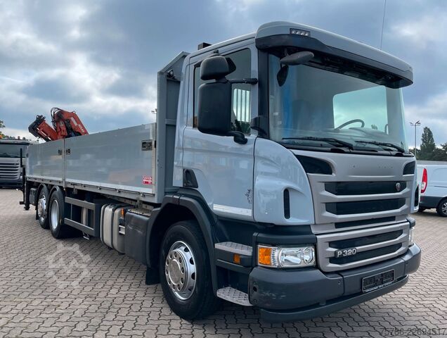 Lastbilsmonterad kran SCANIA P 320 BL 7.4m Pritsche/ Atlas 126.3+FB/ 10m=1.4t