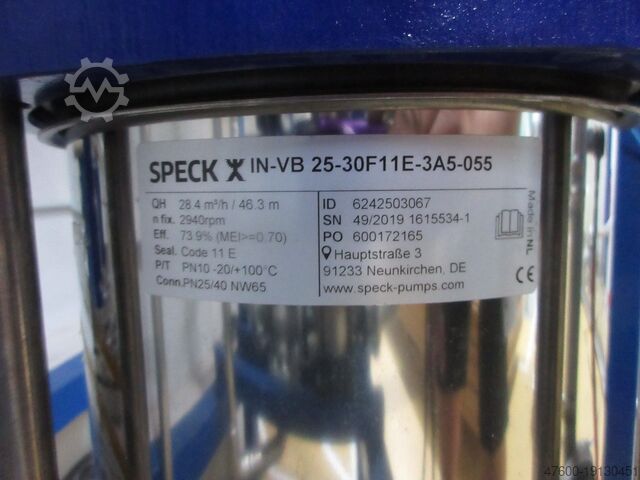 Kühlanlage Kühlkreislauf V-Rücklauf Tank Speck Anlagentechnik Pumpe + Steuerung Kreiselpumpe IN-VB 25-30F 11-E 3A5-055