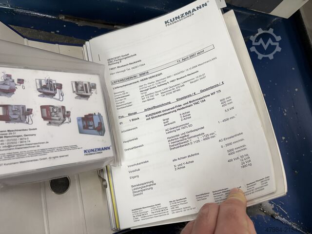 Takım freze makinesi KUNZMANN WF 7/3