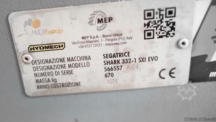 Piła taśmowa Mep Model Shark 332-1 Typ Sx MEP SHARK 332-1 SXI EVO