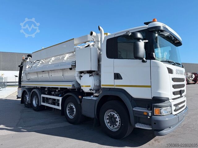 Vakuumtanktankvogn SCANIA G450 8x2*6 Hvidtved Larsen SuperFlex 414 6" JHL