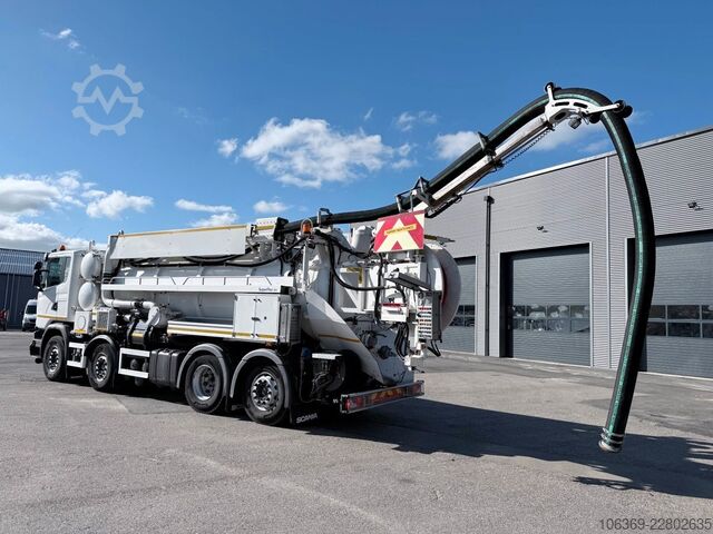 Vacuümtankwagen SCANIA G450 8x2*6 Hvidtved Larsen SuperFlex 414 6" JHL