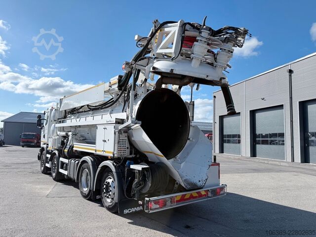 Vacuümtankwagen SCANIA G450 8x2*6 Hvidtved Larsen SuperFlex 414 6" JHL